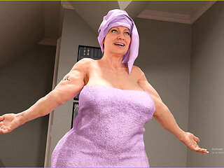 Old Lady Loves Shaking Huge Apples