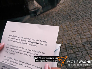 Lesbo Lena & Lana go on naughty blind date! Wolf Wagner