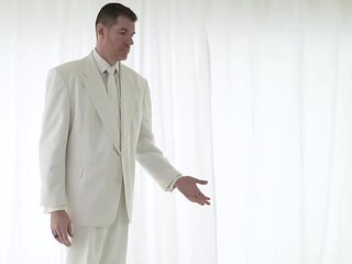 The mormon lad is getting examined by the tall DILF
