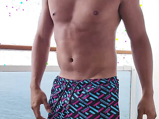 My stepson pleases me by masturbating for me