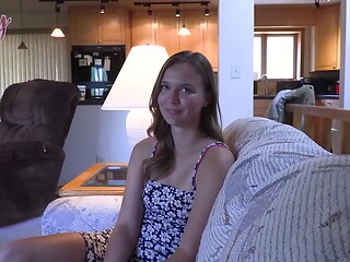 Couch-Surfing Blonde Stella Sedona Got Creampied By Mr. Brogan!