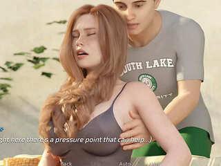 Giving a relaxing massage to my stepmother