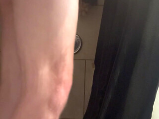 Jerking Thick Cock In The Shower Alone