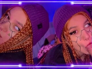 Cyberpunk Slut Sucked Me Dry and get Cum in Her Mouth Pov 4k