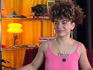 Young Latina girl with curly hair and a fit body shares her naughty