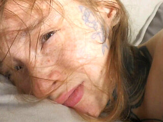 Petite Ginger Teen Screams on Giant Dick - Rough Doggystyle Fuck & Pussy Close Up