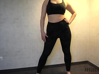 Tight yoga pants cutie gets creampie