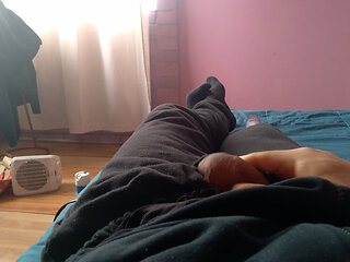 Guy with a big dick shows off his big attribute