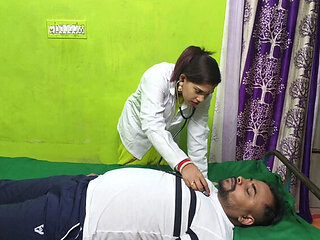 Hot Indian Lady Doctor Fucked Hard by Patient in Clinic - Sona Bhabhi Blowjob & Doggy Style