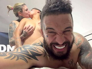 Amateur Anal Sex with Busty White Girl - Pounding Ass and Pussy Until Cumming Together