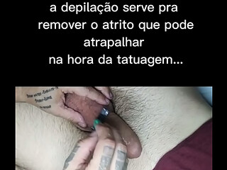 Novinho de novela tatuou a base do pau e acabou me apertando de tes&atilde_o
