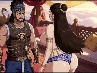 Bahubali fucked Debsena Anal on a flying ship (Bahubali parody 2)