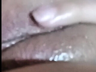 Colombian masturbates and touches her big tits