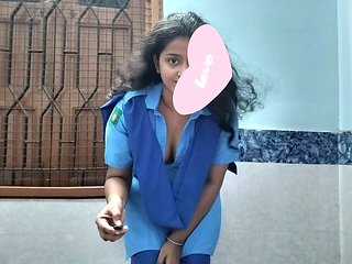 18+ School Girl Shraddha First time ANAL Sex and Loud Moaning