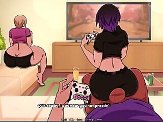 Goth Girl on my lap and her Fat ass Blonde Sister next to me - Bubbles and Babes part 39