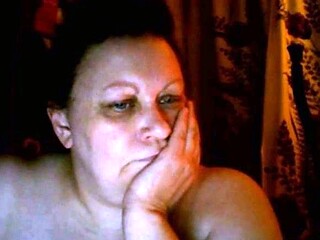 Big-tit Russian BBW Mom Plays on Skype
