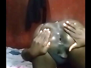 Horny kenyan crossdresser stripping and fingering gaping asshole