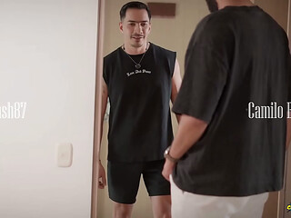 Neighbor Mistake! Shy Guy Deepthroats Huge Cock &amp_ Gets Raw Creampie
