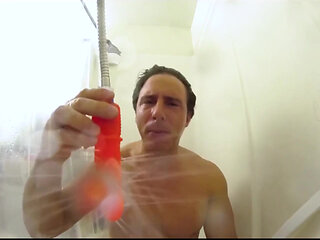 Using a Shower Spray Dildo