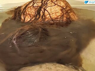 Underwater Bathtub Blowjob with Long Haired Redhead MILF