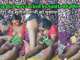 Big dick was sucked by Sunita Bhabhi