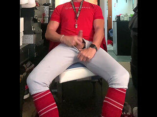 After Edging Jockdad87 Shoots a Load N Baseball Gear