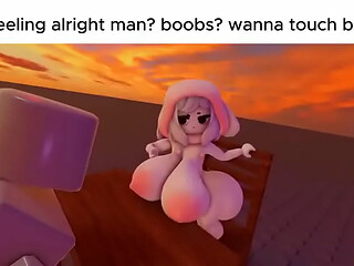 La chica roblox mueve sus tetas grandes