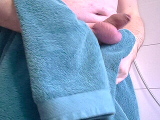 Showing a bit of bare skin after showering