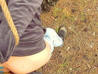 Real Panties MILF Begs for Cum in Public - Outdoor Creampie Surprise