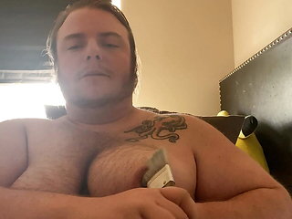Nipple Play Found Object FTM Hairy Tit Smacking