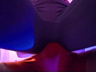 Amateur girlfriend sits on his lap with her round, heavy ass.