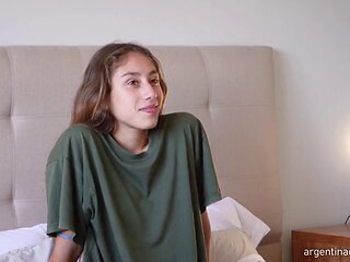 A Pretty Young Argentine Slut Shows She Knows How To Milk A Man