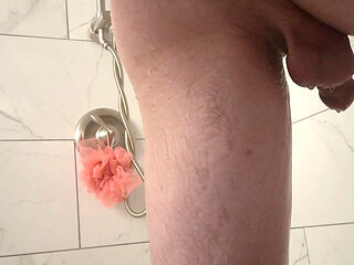 Twinkle takes 12 inch dildo in shower
