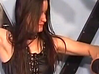 Bound Mature Brunette MILF Teased with Nipple Clamps