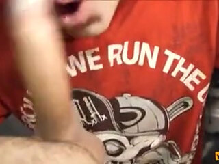 Guy with glasses and hat gets his hairy ass smashed by a dude in bareback style