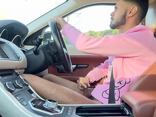 Arousal hit the car and he had to jerk off in the supermarket parking lot.