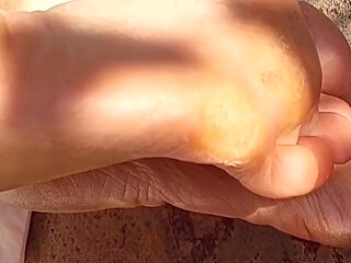 Sexy Blonde Wife Enjoys Foot Worship Naked Outdoors