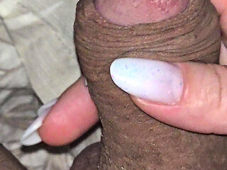 Step mom take care of injured step son big dick in erection by giving him a handjob