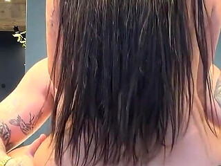 Married Naughty Big Ass Had Sex with the Personal and Took Milk in Her Pussy