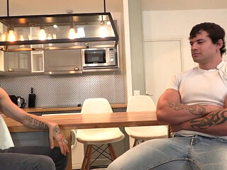 Sexy muscle straight boy accept to fuck by his friend boy