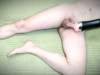 Straight guy fucks with sex machine