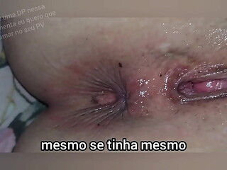 Arrombando minha esposa pra ela aguentar 2 picas na buceta, quer arrombar ela tamb&eacute_m?