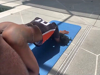 Ebony Thot Gets Fucked for Team Spot