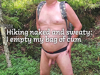 Naked Hike Naked Jerking in nature