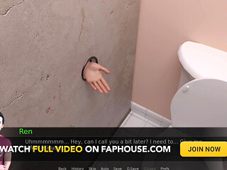 Erotica 5 - Ren Fucks Mystery Girl Through Toilet Glory Hole