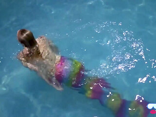 Captive Mermaid Teases You in the Pool