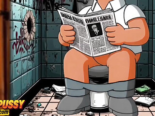 Gloryhole: Married Housewife Fucked in the Mouth and Asshole in a Dirty Public Toilet