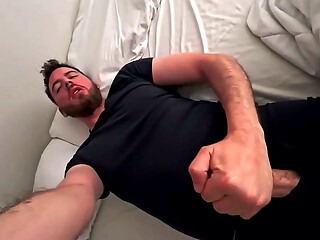 Jerking My Big Cock in the Morning and Afternoon