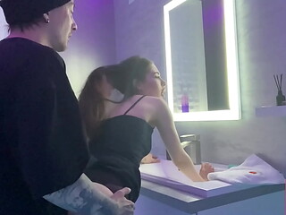 Gerageyn -Sex With a Stranger In a Public Toilet And Huge Creampie From a Big Dick