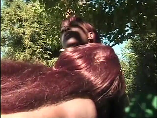 Big boobs black lesbians pussy licking fingering in the garden